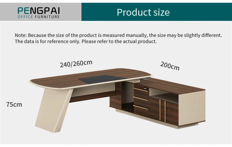 Pengpai Customized Modern Simple Design Melamine CEO Desks for Offices Executives