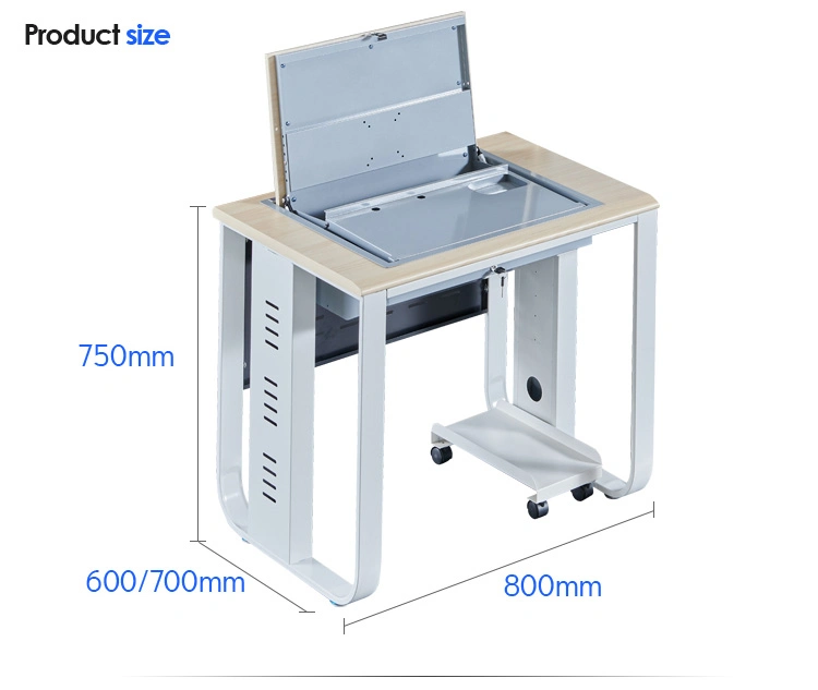 Fashion Computer Desk Suit for Multimedia Classroom Training Room Turn Over Table